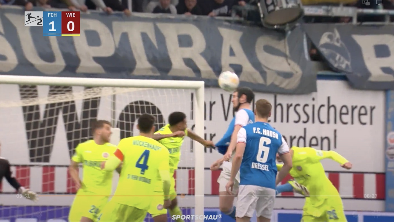 05.04.24, Hansa Rostock - SVWW 3:1, Screenshot sportschau.de