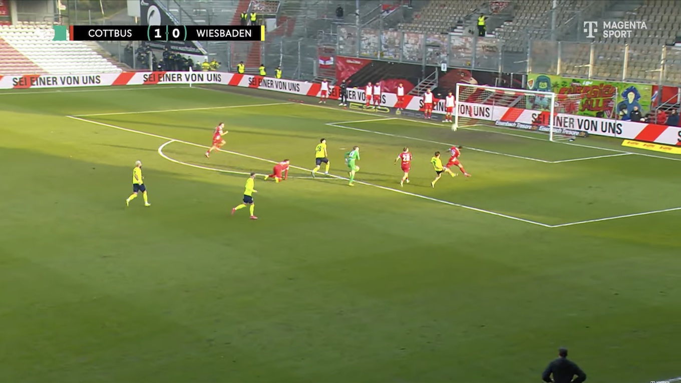 08.02.25, Energie Cottbus - SVWW 2:1, Screenshot Magenta Sport