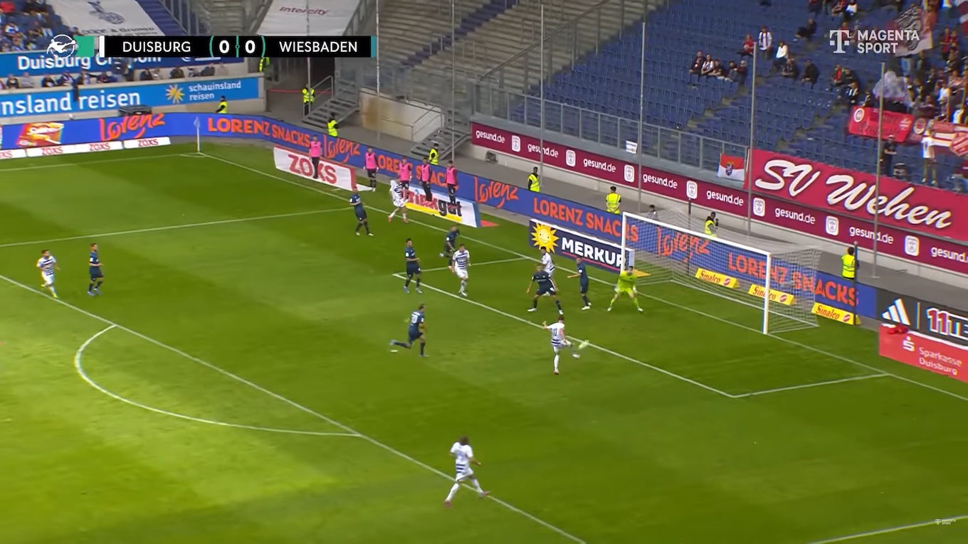 13.09.25, MSV Duisburg - SVWW 3:1, Screenshot Magenta Sport