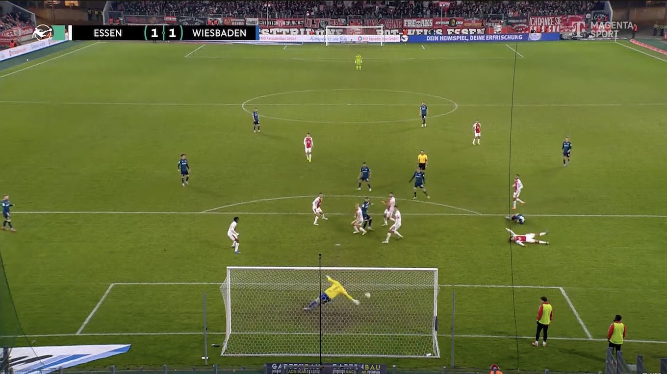 01.02.26, RW Essen - SVWW 1:1, Screenshot Magenta Sport