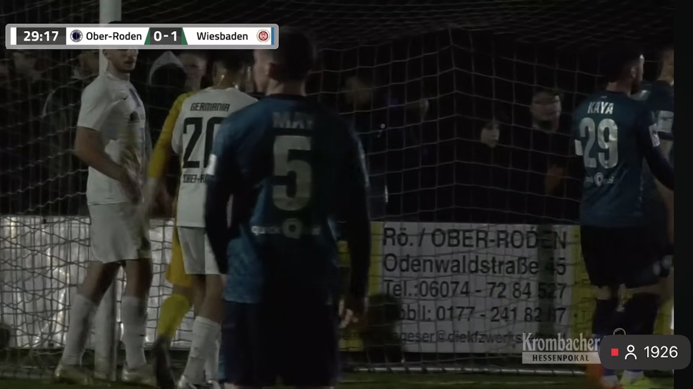 25.03.26, Germania Ober-Roden - SVWW 0:4, Screenshot HFV/YouTube